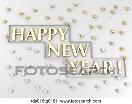 Happy new year View Large Illustration Clip Art - Happy new year. Fotosearch
