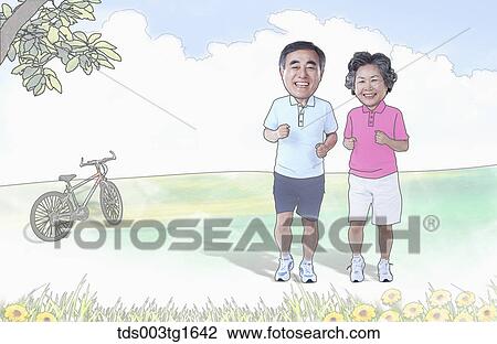 healthcare of the senior View Large Illustration Drawing - healthcare of the senior. Fotosearch