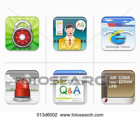 Drawing - icon of e-commerce. Fotosearch