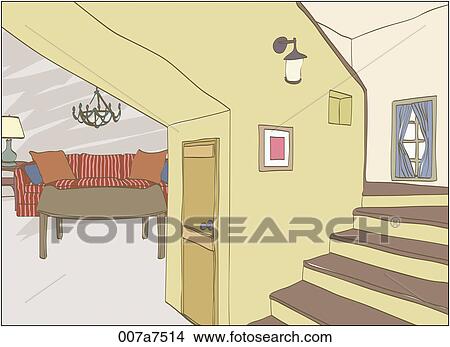 Stock Illustration - inside of the house illustration. Fotosearch