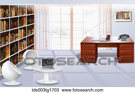 Drawing - interior illustration. Fotosearch