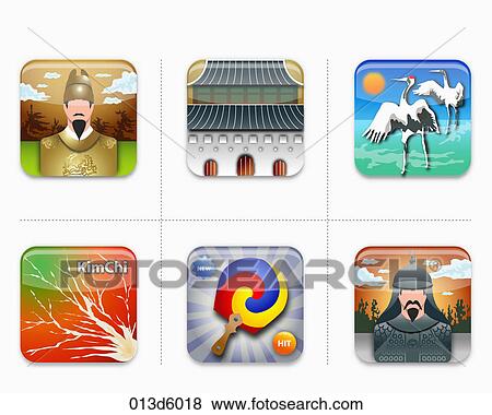 Korean cultural and histroical icon View Large Illustration Stock Illustration - Korean cultural and histroical icon. Fotosearch