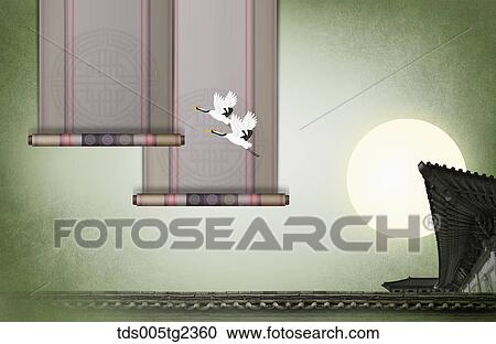 Korean traditional new year's day mood in illustration View Large Illustration Clipart - Korean traditional new year's day mood in illustration. Fotosearch