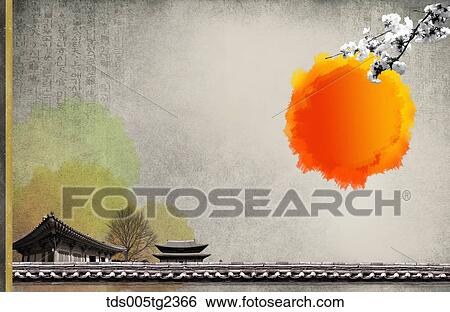 Korean traditional new year's day mood in illustration View Large Illustration Stock Illustration - Korean traditional new year's day mood in illustration. Fotosearch