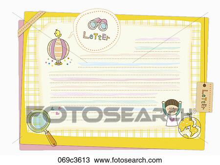 Drawing - letter in illustration. Fotosearch