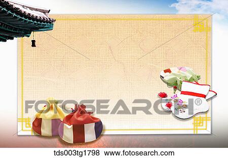 lunar new year's day greetings View Large Illustration Stock Illustration - lunar new year's day greetings. Fotosearch