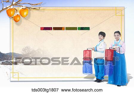 lunar new year's day greetings View Large Illustration Stock Illustration - lunar new year's day greetings. Fotosearch