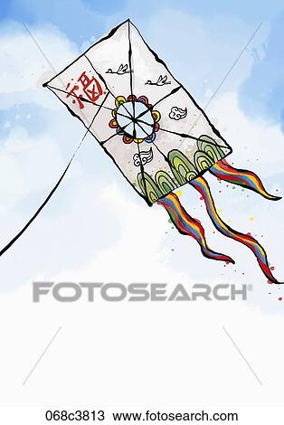 new year's greeting illustration in oriental mood View Large Illustration Drawing - new year's greeting illustration in oriental mood. Fotosearch
