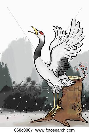 Stock Illustration - new year's greeting illustration in oriental mood. Fotosearch