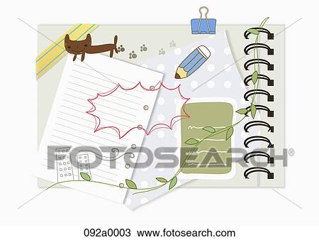 Drawing - note board. Fotosearch