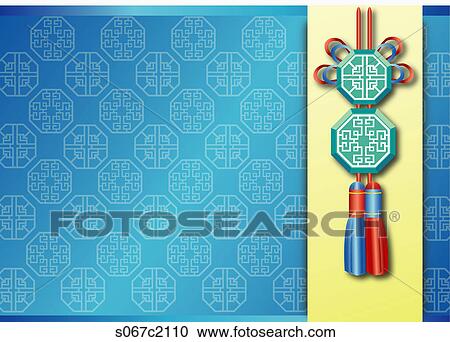 Clipart - oriental mood patterned background. Fotosearch