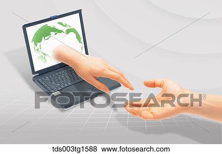 Stock Illustration - people communicating in mobile life. Fotosearch