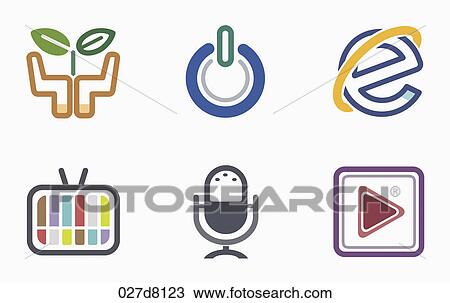 Drawing - play icon. Fotosearch