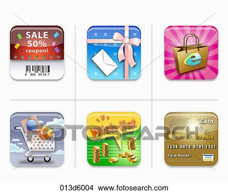 shopping icon View Large Illustration Stock Illustration - shopping icon. Fotosearch