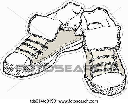 Stock Illustration - sneakers in illustration. Fotosearch