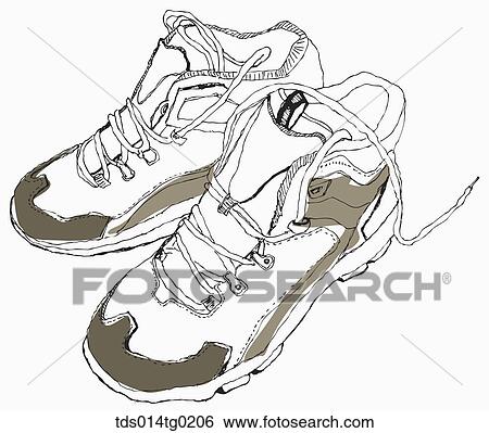 sneakers in illustration View Large Illustration Stock Illustration - sneakers in illustration. Fotosearch