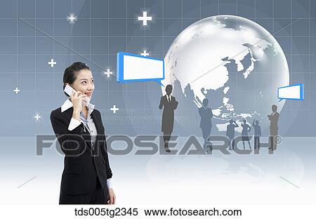Stock Illustration - successful Global buisness partner. Fotosearch