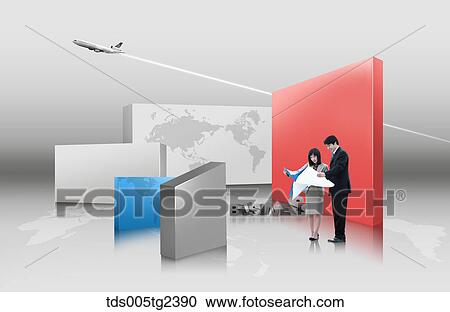 Clipart - Successful global business. Fotosearch