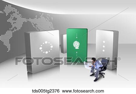 Stock Illustration - Successful global business. Fotosearch