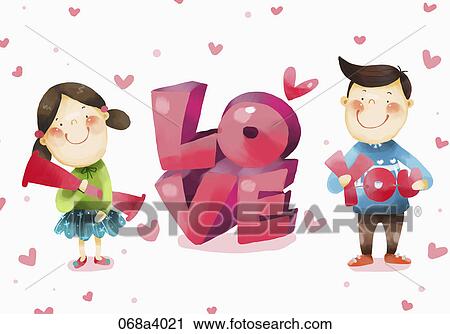 sweet love showed in illustration View Large Illustration Clip Art - sweet love showed in illustration. Fotosearch