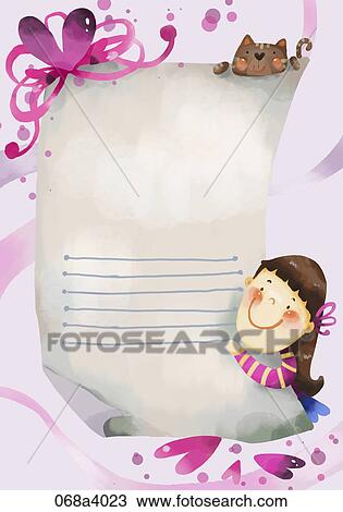 Drawing - sweet love showed in illustration. Fotosearch