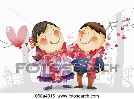 Stock Illustration - sweet love showed in illustration. Fotosearch