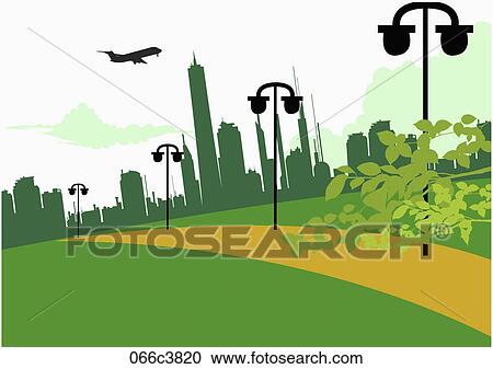 Clipart - urban scape. Fotosearch