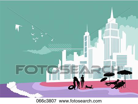 vacation in city View Large Illustration Stock Illustration - vacation in city. Fotosearch