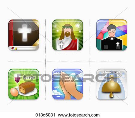 Clip Art - various types of icon. Fotosearch