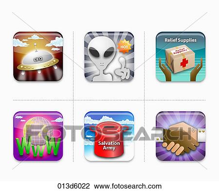 various types of icon View Large Illustration Drawing - various types of icon. Fotosearch