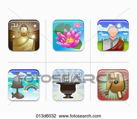 various types of icon View Large Illustration Drawing - various types of icon. Fotosearch