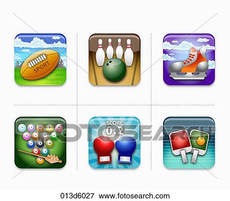 Stock Illustration - various types of icon. Fotosearch