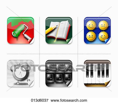 various types of icon View Large Illustration Stock Illustration - various types of icon. Fotosearch