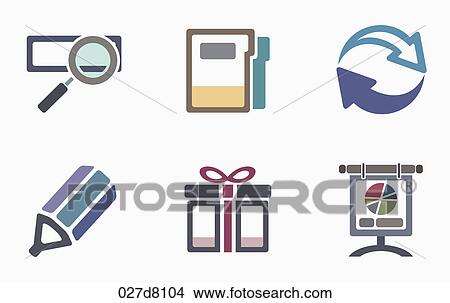 various types of icon View Large Illustration Stock Illustration - various types of icon. Fotosearch