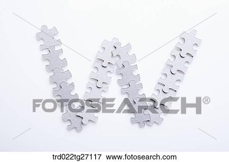 W letter made by puzzle pieces View Large Illustration Stock Illustration - W letter made by puzzle pieces. Fotosearch