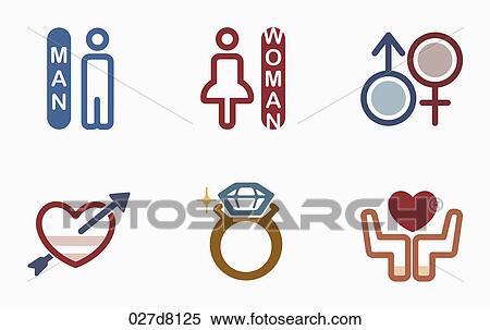 woman and man icon View Large Illustration Stock Illustration - woman and man icon. Fotosearch