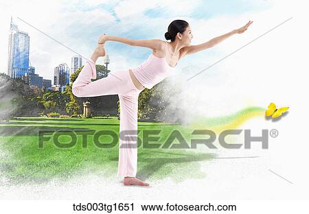 woman exercising yoga View Large Illustration Clip Art - woman exercising yoga. Fotosearch