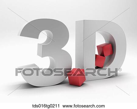 Clip Art - 3D composition. Fotosearch