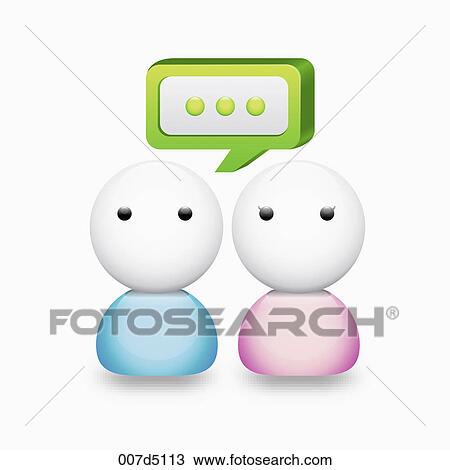 Drawing - A speech bubble. Fotosearch