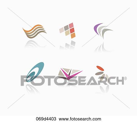 abstract symbol icons View Large Illustration Drawing - abstract symbol icons. Fotosearch