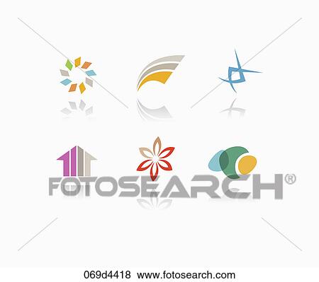 abstract symbol icons View Large Illustration Stock Illustration - abstract symbol icons. Fotosearch