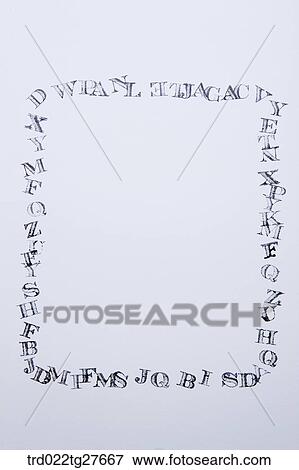 Stock Illustration - alphabets arranged in rectangle shape. Fotosearch