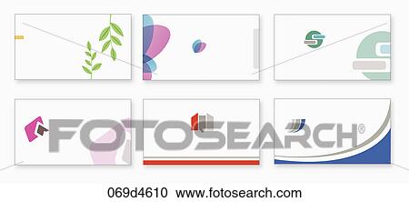 Clipart - business card design. Fotosearch