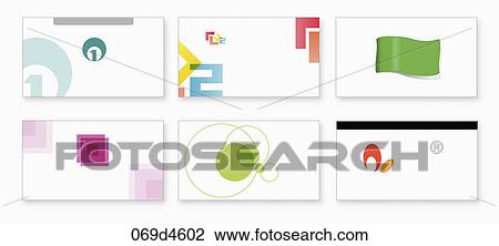 Drawing - business card design. Fotosearch