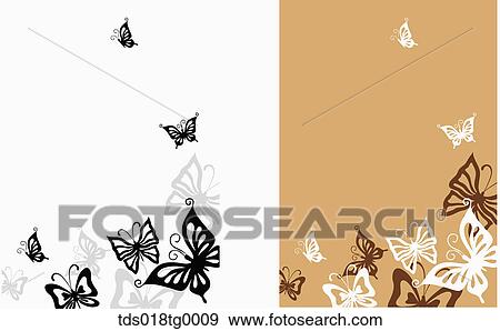 Stock Illustration - butterflies illust background. Fotosearch