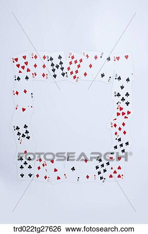 Stock Illustration - cards arranged in square shape. Fotosearch