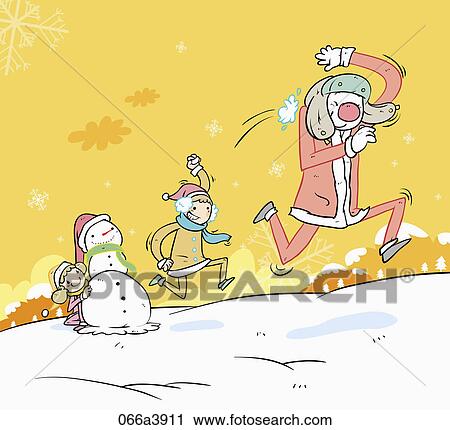 christmas santa and children View Large Illustration Clip Art - christmas santa and children. Fotosearch