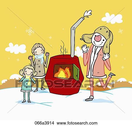 Stock Illustration - christmas santa and children. Fotosearch