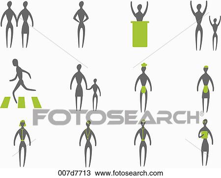 Drawing - Different types of objects. Fotosearch