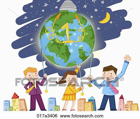 Stock Illustration - economy and global business. Fotosearch